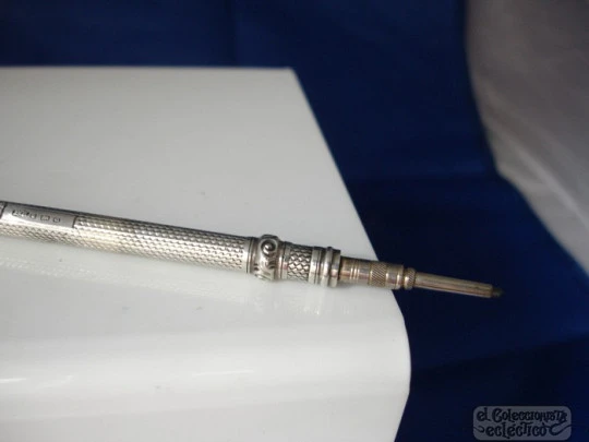 Combo dip pen & retractable pencil. Sterling silver. 1903. F. Webb Ltd. UK