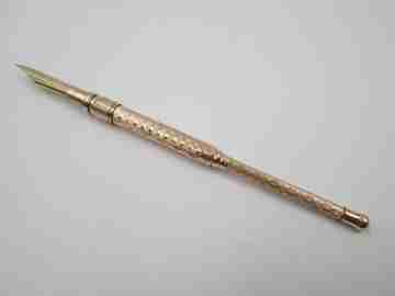 Combo mecánico portaminas y pluma. Oro 10k. Aikin Lambert & Co. 1910