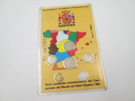 Commemorative series miniature pesetas coins 1982 FIFA World Cup Spain