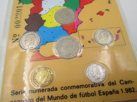 Commemorative series miniature pesetas coins 1982 FIFA World Cup Spain