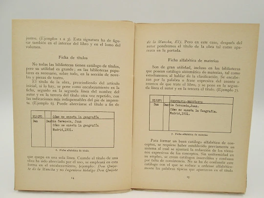 Cómo se organiza y cataloga una Biblioteca. Jorge Rubió. Cámara del Libro, 1932