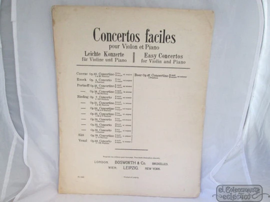 Concertino. Hans Sitt. Leipzig. 1898. Bosworth & Cº. 23 pages. Violin