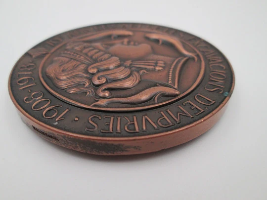 Copper commemorative medal 70th anniversary of the excavations of Ampurias