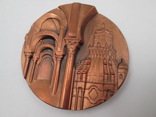 'Cordoba Argentina España' FNMT copper medal. Fernando Jesús López, 1968