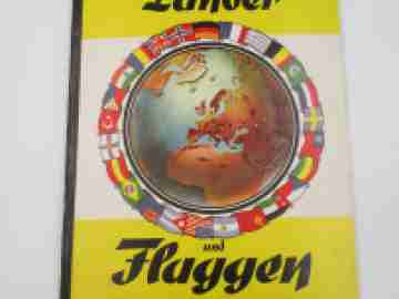Countries and flags picture cards album. Birkel. 80 colour images. Germany. 1950's