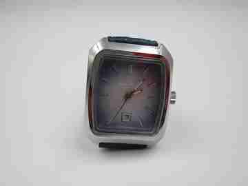 Cristal Watch mujer. Acero inoxidable. Automático. Calendario. 1974. Suiza