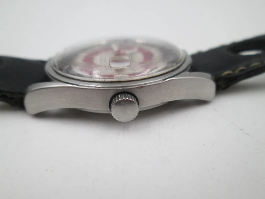 Cristal Watch. Automatic. Stainless steel. Calendar. Tricolor dial. Swiss. 1970's Cristal Watch. Automatic. Stainless steel. Calendar. Tricolor dial. Swiss. 1970's