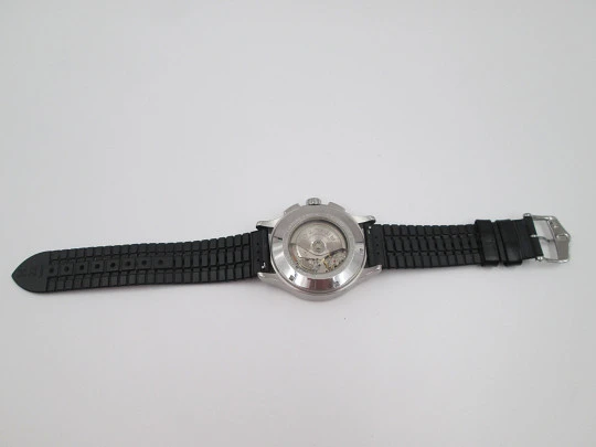 Cronógrafo automático Hamilton Khaki. Acero inoxidable. Esfera negra. Suiza. 2010