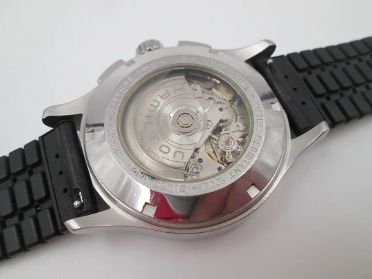 Cronógrafo automático Hamilton Khaki. Acero inoxidable. Esfera negra. Suiza. 2010