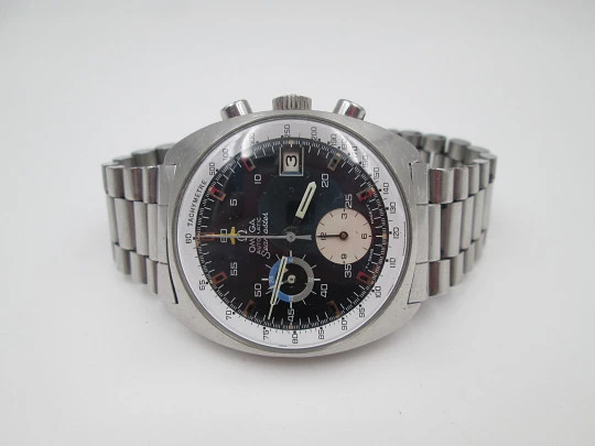 Cronógrafo automático Omega Seamaster. Acero inoxidable. Esfera azul mar. 1970 Cronógrafo automático Omega Seamaster. Acero inoxidable. Esfera azul mar. 1970