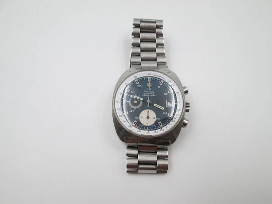 Cronógrafo automático Omega Seamaster. Acero inoxidable. Esfera azul mar. 1970 Cronógrafo automático Omega Seamaster. Acero inoxidable. Esfera azul mar. 1970