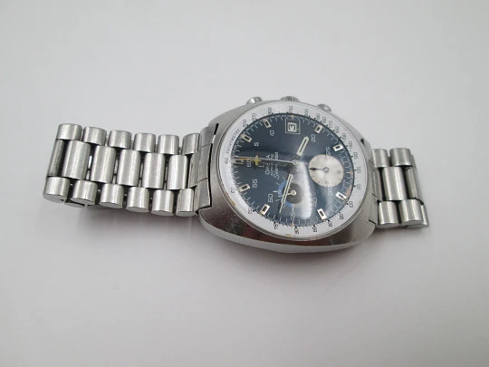 Cronógrafo automático Omega Seamaster. Acero inoxidable. Esfera azul mar. 1970 Cronógrafo automático Omega Seamaster. Acero inoxidable. Esfera azul mar. 1970