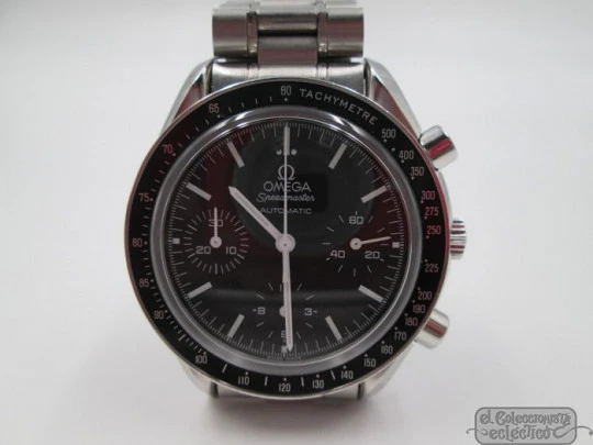 Cronógrafo automático Omega Speedmaster. Acero. Dial negro. Armis