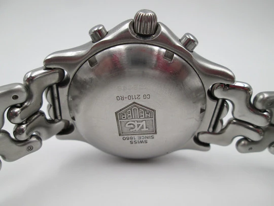 Cronógrafo automático Tag Heuer Link 200 m. Acero inoxidable. Brazalete. Calendario. 1990