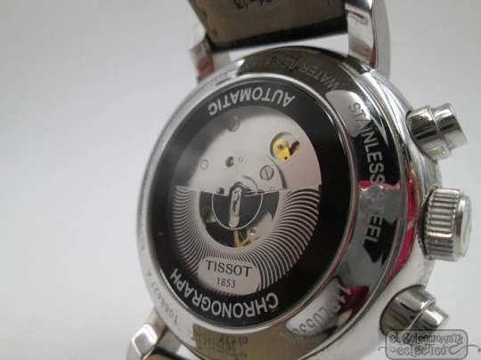 Cronógrafo automático Tissot T-Classic Carson. Fecha. Caja. Acero