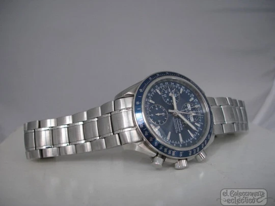 Cronógrafo automático. Omega Speedmaster. Serie pilotos. Acero