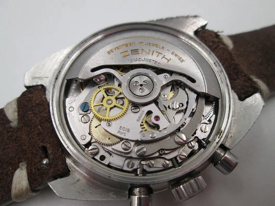 Cronógrafo Zenith El Primero. Acero inoxidable. Automático. Calendario. 1970
