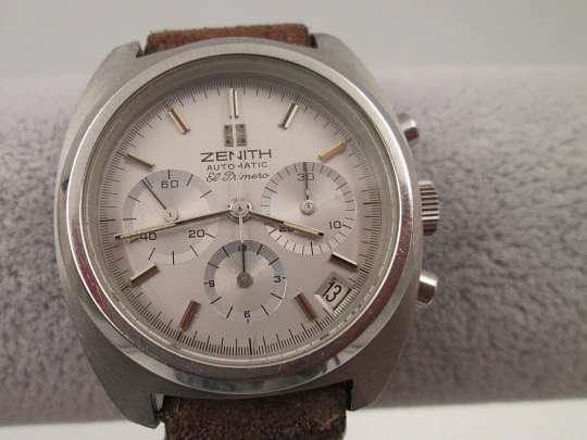 Cronógrafo Zenith El Primero. Acero inoxidable. Automático. Calendario. 1970