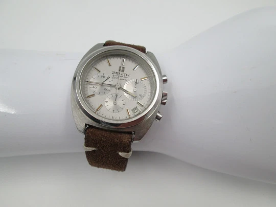 Cronógrafo Zenith El Primero. Acero inoxidable. Automático. Calendario. 1970