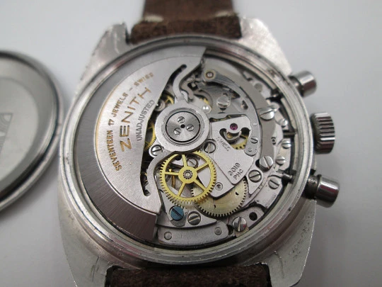 Cronógrafo Zenith El Primero. Acero inoxidable. Automático. Calendario. 1970