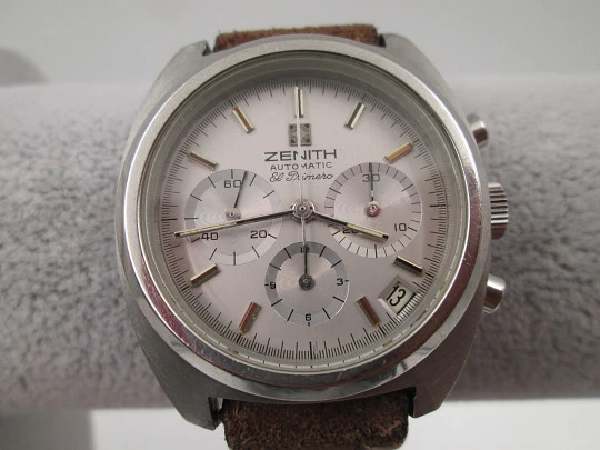 Cronógrafo Zenith El Primero. Acero inoxidable. Automático. Calendario. 1970