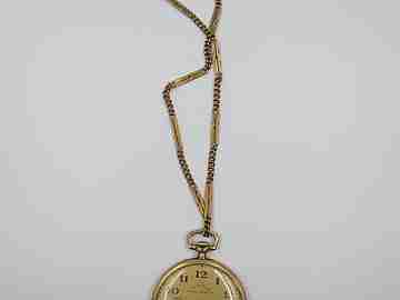 Cronómetro Awiw Watch. Chapado oro 20 micras. Remontoir. 15 rubíes