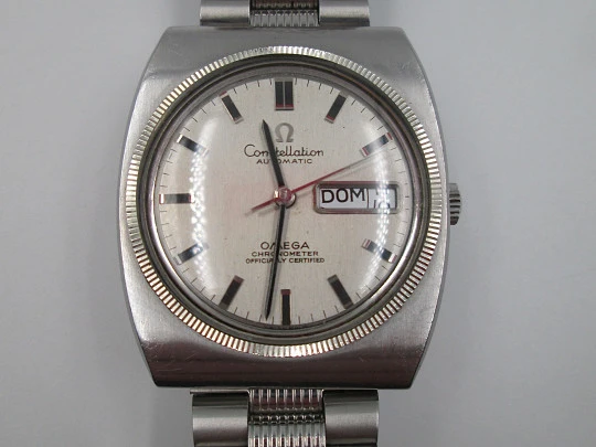 Cronómetro Omega Constellation. Acero inoxidable. Automático. Brazalete. Estuche
