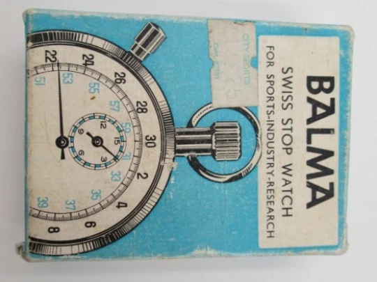 Cronómetro regatas Balmaster. Metal cromado. Años 70. Suiza. Cuerda