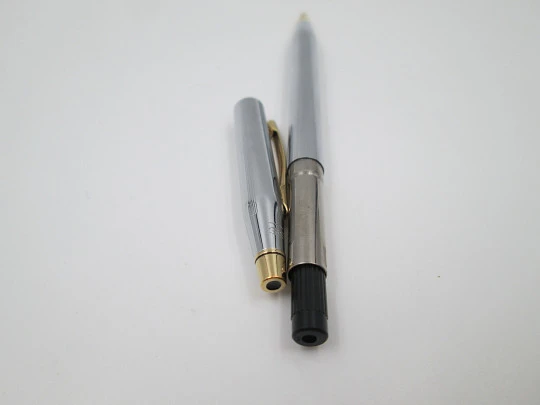 Cross Century Classic ballpoint pen. Chromed metal and gold plated. Original box. USA