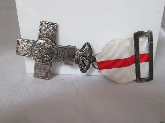 Cross of Military Merit. White distinctive. Nickel plated