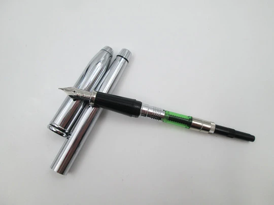 Cross Townsend / Classic Century fountain pen & ballpoint set. Chromed metal. 2000's