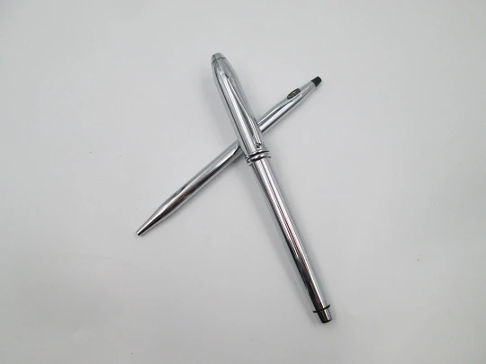 Cross Townsend / Classic Century fountain pen & ballpoint set. Chromed metal. 2000's