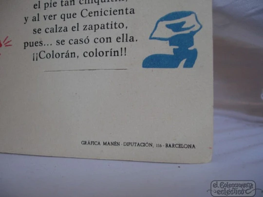 Cuadríptico casa. Tres cuentos. Gráficas Manén. Barcelona. 1960