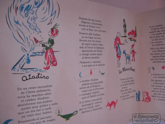 Cuadríptico casa. Tres cuentos. Gráficas Manén. Barcelona. 1960
