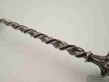 Cuchara decorada. Plata y vermeil. Francia. Siglo XIX. Querubín