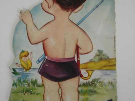 Cuento infantil troquelado. 1960. Carlitos Pescador Dibujante Sabatés