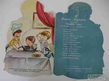 Cuento infantil troquelado. 1960. Carlitos Pescador Dibujante Sabatés
