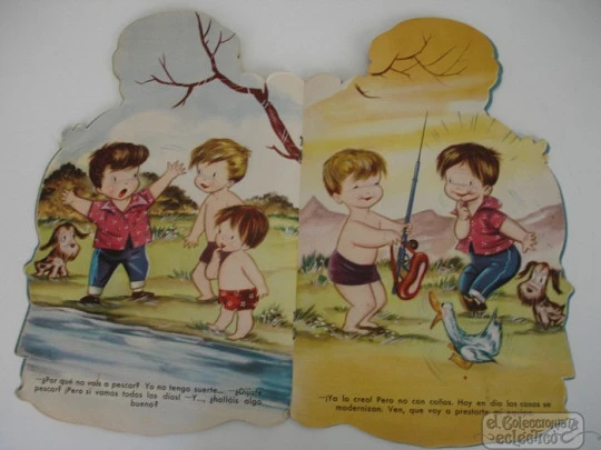 Cuento infantil troquelado. 1960. Carlitos Pescador Dibujante Sabatés