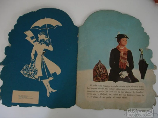 Cuento infantil troquelado. 1972. Mary Poppins. Edigraft. Disney