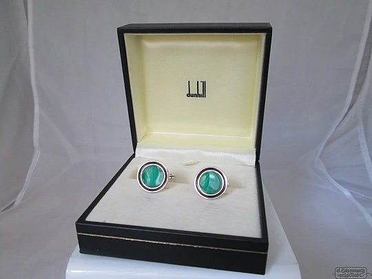 Cufflinks. 925 sterling silver and two tone enamel. 1990's