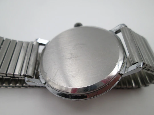 Cyma Cymaflex. Stainless steel. Manual wind. Small second hand. 1970's. Swiss