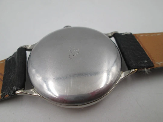 Cyma Jumbo men's watch. Silver plated and steel. Manual wind. Small seconds hand. 1950's Cyma Jumbo men's watch. Silver plated and steel. Manual wind. Small seconds hand. 1950's