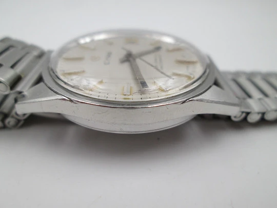 Cyma Navystar. Automático. Acero inoxidable. Calendario. Brazalete. 1960