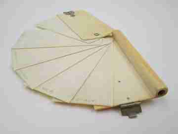 Dance card. Ivory and silver metal. Six leaves. 19th century. UK