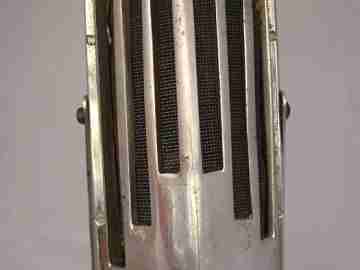 Decorative microphone. Art Deco style. 1940's. Chromed metal