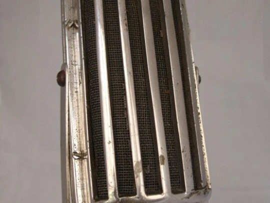Decorative microphone. Art Deco style. 1940's. Chromed metal