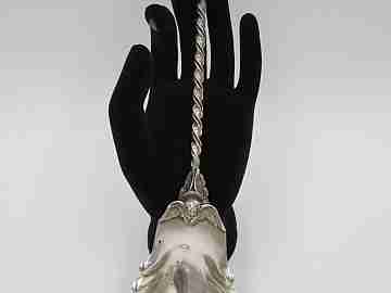 Decorative silver and vermeil spoon. 19th century. France