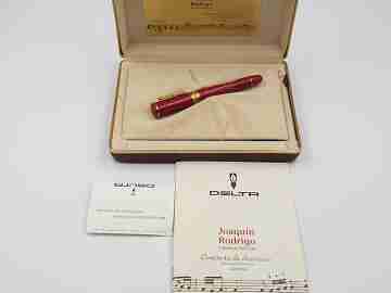 Delta Joaquin Rodrigo. Special limited edition. Burgundy resin & vermeil silver