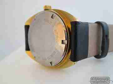 Delvina Genève. Automatic. Gold plated / steel. 1970. Date. Swiss