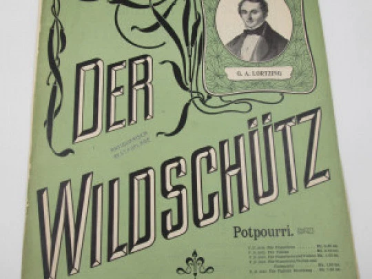 Der Wildschütz comic operetta. G. A. Lortzing. 19th century. Otto Wernthal. Germany